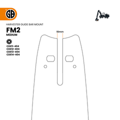 GB Titanium®-XV® Replaceable Nose Harvester Bar FM2-21-80XV