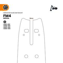 GB Titanium®-XV® Replaceable Nose Harvester Bar FM4-35-80XV