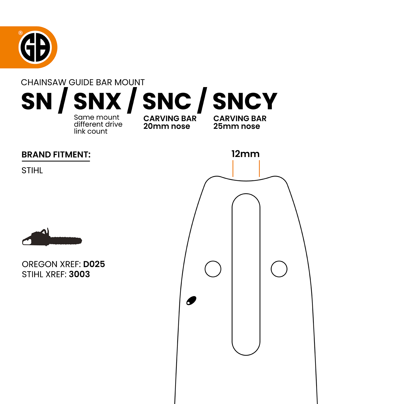 GB Titanium®ProTOP Chainsaw Bar SN16-50PA – HarvesterBars.com GB Titanium®ProTOP Chainsaw Bar SN16-50PA – HarvesterBars.com