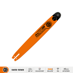 GB Titanium® 3/8" LP Arbor Tech Chainsaw Bar SW16-50WR
