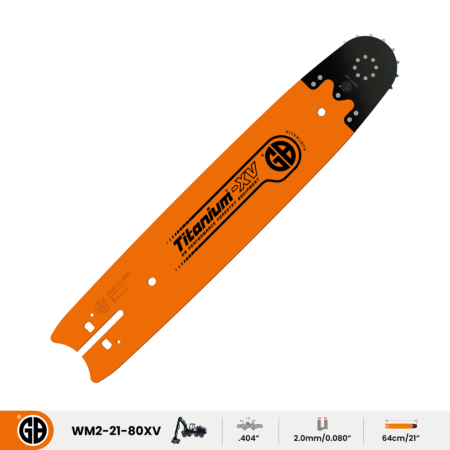 GB Titanium®-XV® Replaceable Nose Harvester Bar WM2-21-80XV