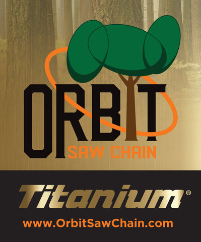 Orbit Titanium 3/8" pitch .063 Gauge Skip Tooth Chainsaw Chain 100 Foot Reel